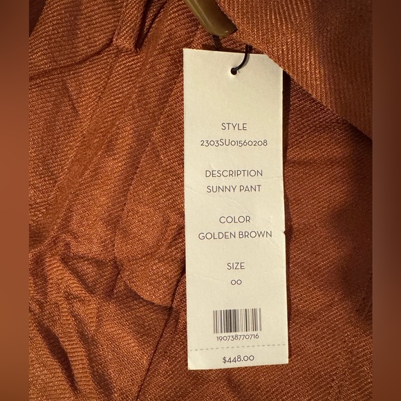 00 BNWT Veronica Beard golden brown trousers - Picture 3 of 3